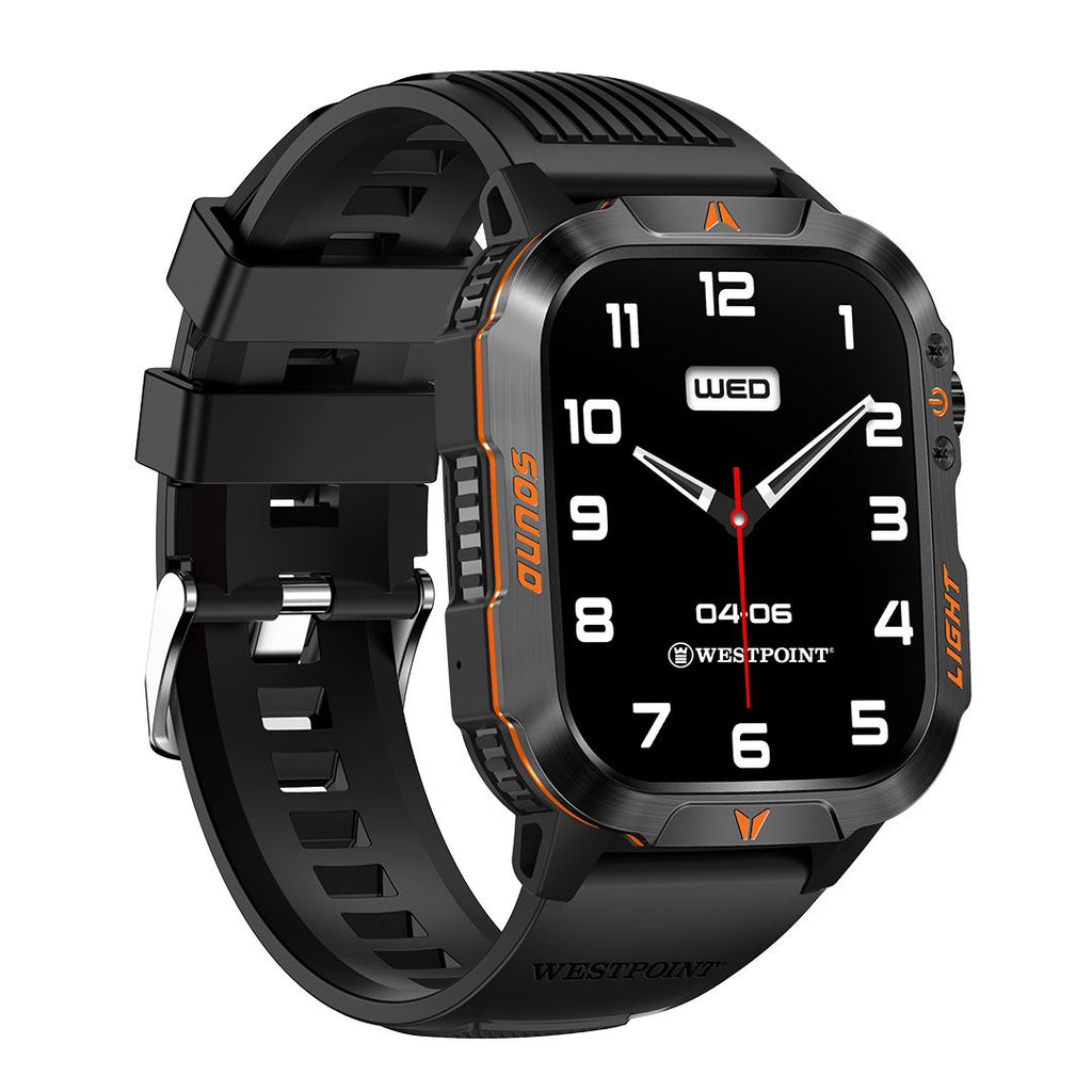 West Point 2.1 Inches IPS Display Trek Smart Watch, IP68 Waterproof, 600mAh Battery, BT Calling, WP-5005